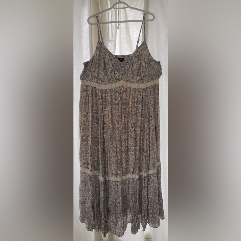 Torrid Bohemian Maxi Dress with Lace Detail
